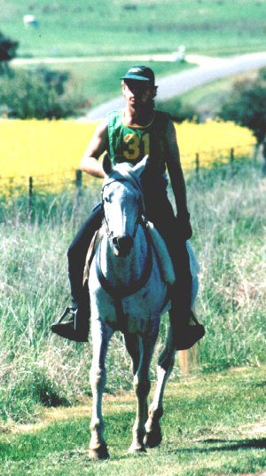 Peter on Hillbrook Drifter at the NSW 160km Championships at Woodstock